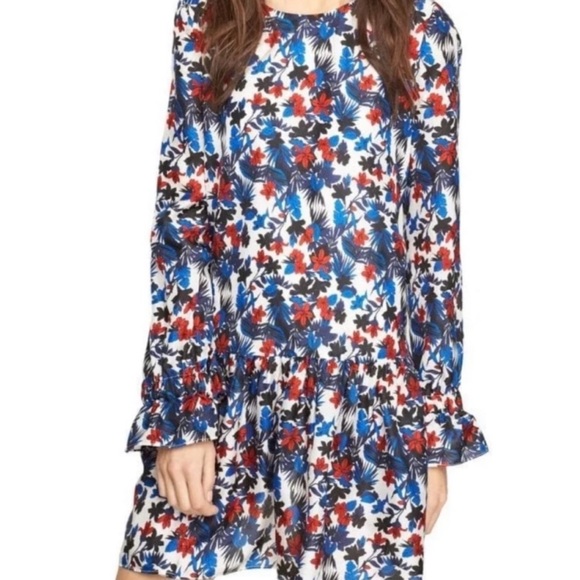 Milly Floral Silk Dress - Picture 3 of 12